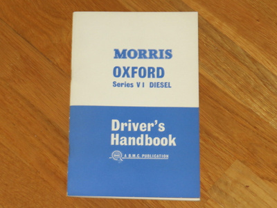 1963 Morris Oxford Ser VI Diesel käsikirja manuaali