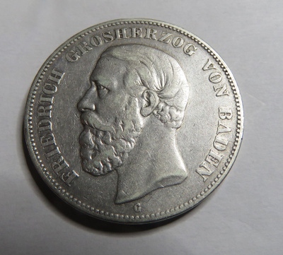 Baden 5 mark 1876 G