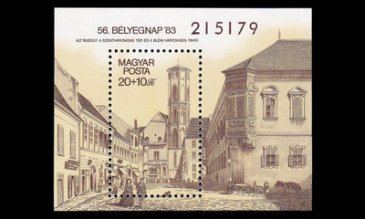 Unkari 3634BL166 ** Postimerkin päivä (1983)