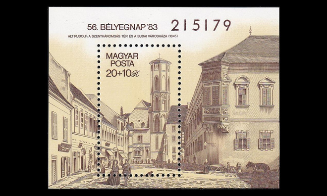Unkari 3634BL166 ** Postimerkin päivä (1983)