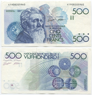 Belgia Belgium 500 Francs 1982 (P-143) aUNC sign. Droogenbro