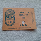 Jyväskylän suurajot pääsylippu 1978 EK 5 - pikkukuva 1