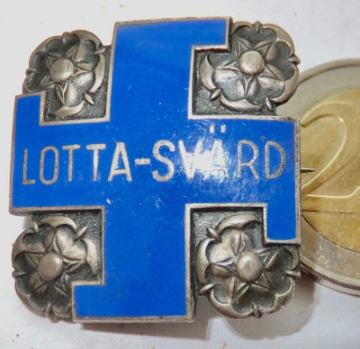 VANHA Merkki Lotta Svärd Hopeaa 1937