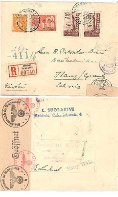 1945 R-kirje Sveitsiin, Suomen ja Saksan sensuuri