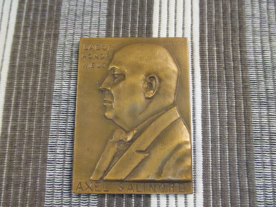Axel Salingre mitali / Johannes Haapasalo 1951