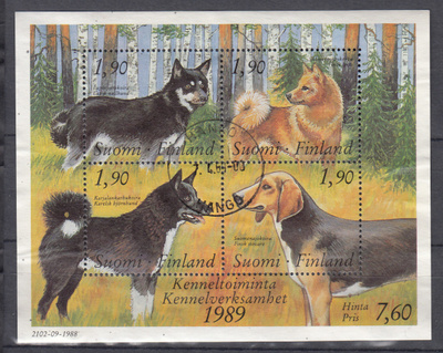 1989 Kenneltoiminta loistoleimattu blokki BL5