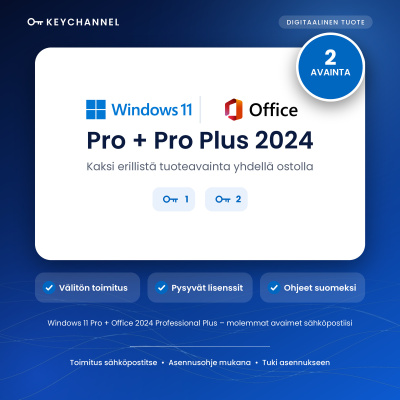 Windows 11 Pro + Office 2024 Pro Plus -paketti