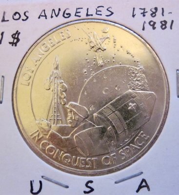 USA 1 Dollar Los Angeles 200 v 1981