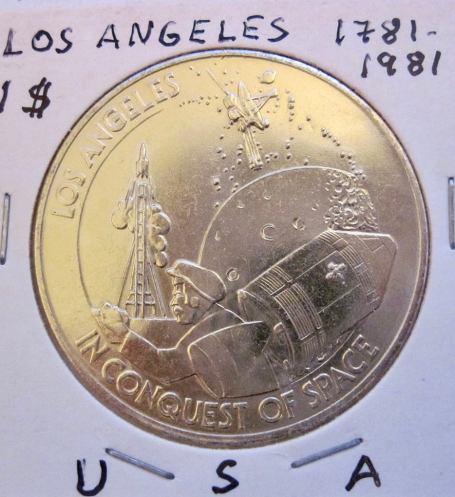 USA 1 Dollar Los Angeles 200 v 1981