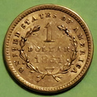 USA 1 Dollar 1851 kulta raha, kunto ok. - pikkukuva 2