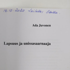 Ada Juvonen : Lapsuus ja unissasaarnaaja : romaani (signe... - pikkukuva 3
