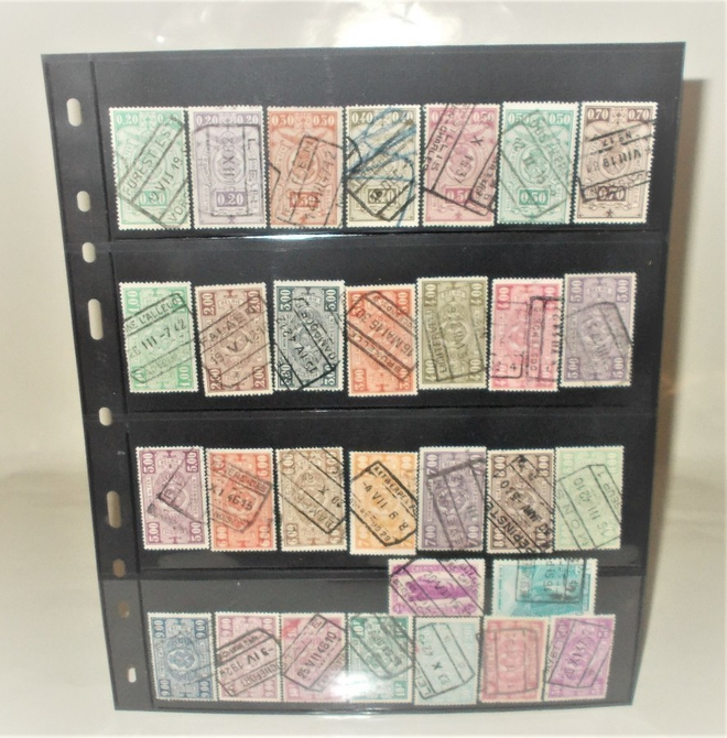 BELGIE , CHEMINS DE FER SPOORWEGEN STAMPS