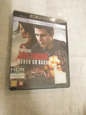 Jack Reacher - Never go back 4K Ultra + blu-ray ( uusi
