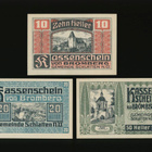 Itävalta Notgeld 10, 20, 50 Heller, Schlatten 1920 - pikkukuva 1