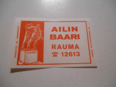 TT Etiketti Ailin Baari Rauma