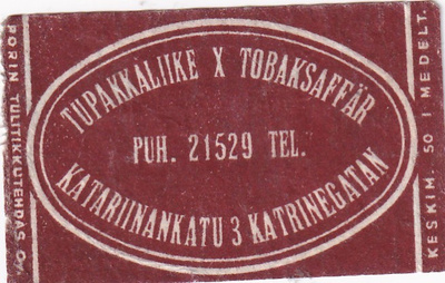 Tupakkaliike, Katariinankatu 3   b607