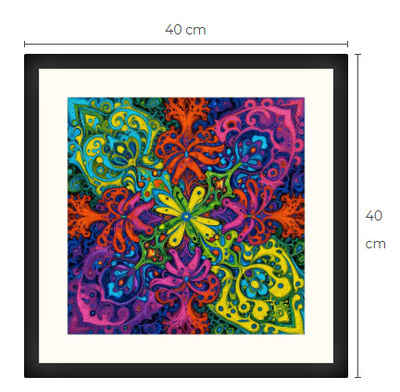 Uusi uniikki abstrakti art print taulu 40 cm x 40 cm