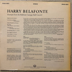 [LP] HARRY BELAFONTE: EXCERPTS FROM THE BELAFONTE CARNEGIE - pikkukuva 2