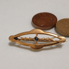 Antique vintage Victorian solki rintakoru Gold double - pikkukuva 5
