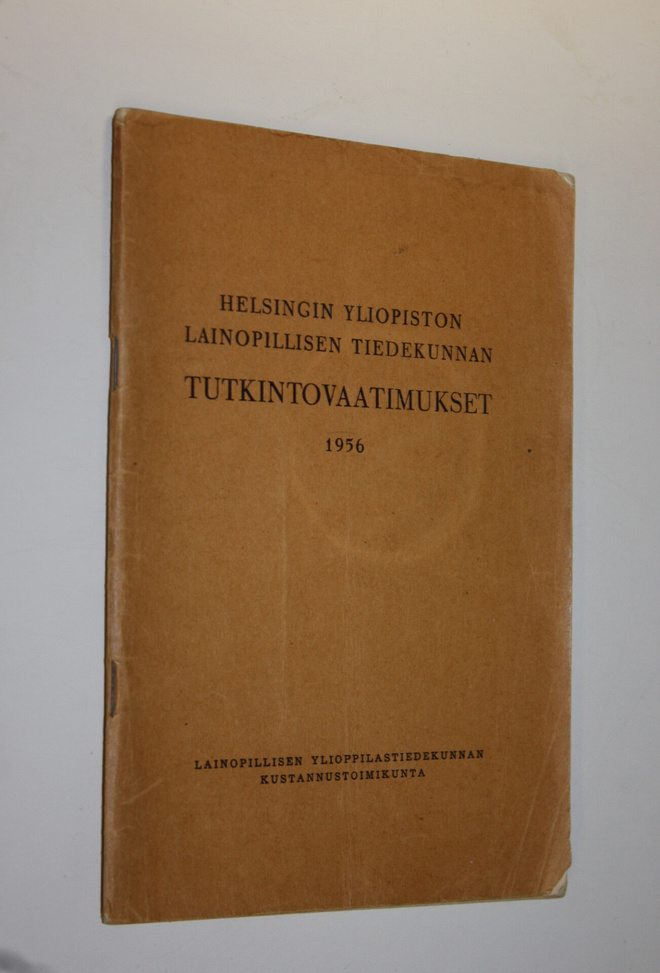Helsingin yliopiston lainopillisen tiedekunnan tutkintova...