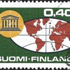 1966 Unesco KUVAKEVIRHE "Chilen lahti" leimattu LaPe 614 - pikkukuva 1