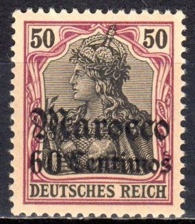 (SA0918) GERMAN POST OFFICES IN MOROCCO 1905 (60 C on 50 Pf)