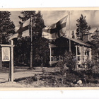 VANHA Postikortti Lappi Napapiiri Suomen Lippu 1954 - pikkukuva 1