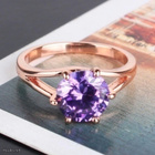32 .. 18k Kulta Unique Design Purple Topas .. Sormus - pikkukuva 4