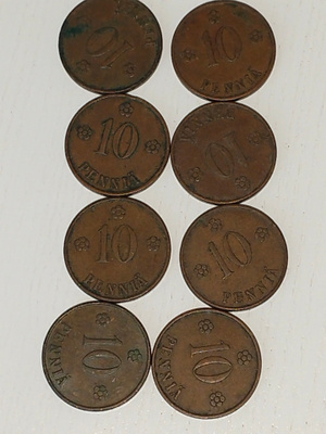 10 penniä 1926 ja 1927