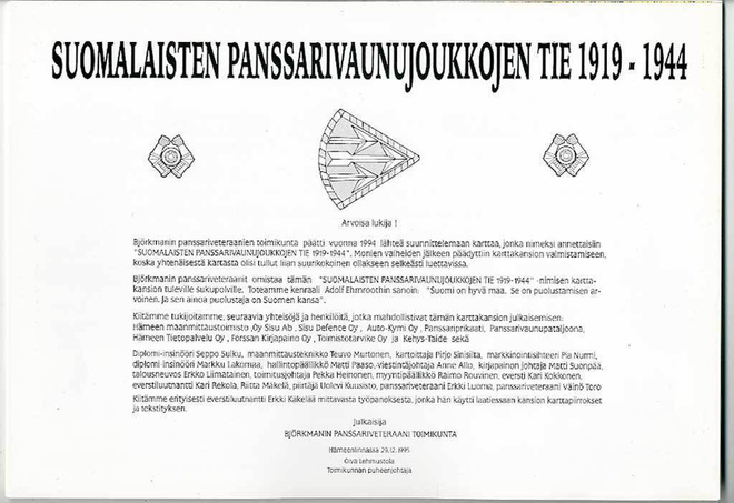 Suomalaisten panssarivaunujoukkojen tie 1919-1944