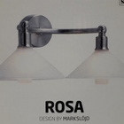 Seinävalaisin Rosa 2lmp (brushed steel, opal, uusi) - pikkukuva 2