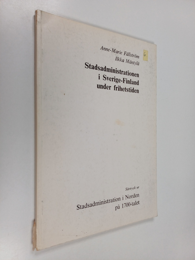 Anne-Marie Fällström : Stadsadministrationen i Sverige-Fi...