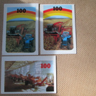 CCCP: kolme almanakkakorttia 1987 - maatalouskone-aihe - pikkukuva 1