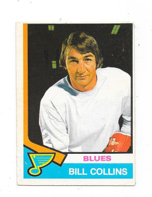 1974-75 OPC #354 Bill Collins , St Louis Blues