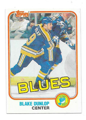 1981-82 Topps #117 Blake Dunlop St Louis Blues