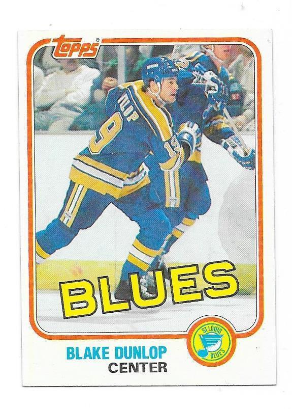 1981-82 Topps #117 Blake Dunlop St Louis Blues
