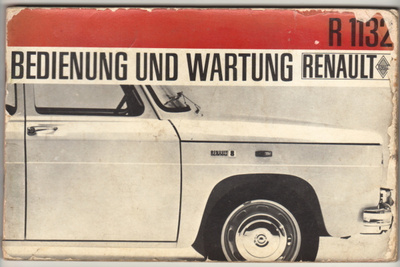 Renault 8 R1132 omistajan käsikirja 1967
