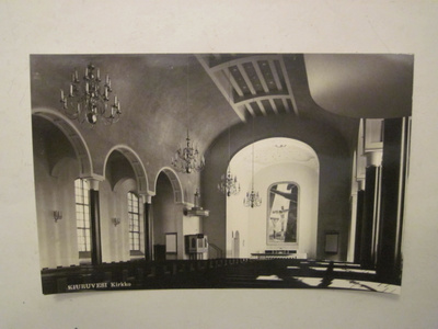 VANHA Postikortti Kiuruvesi 1950-l Alkup.Mallikappale