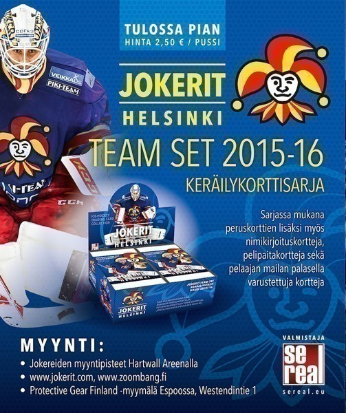 KHL 2015-16 Jokerit 50- ja 100-numeroidut alk. 3e/kpl