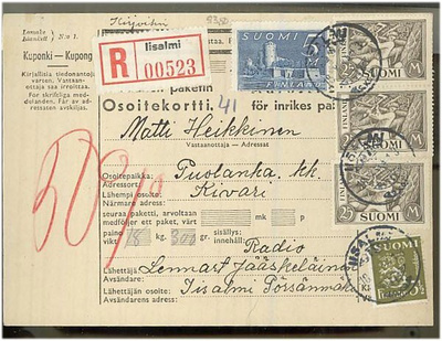 M30 1944 kirjattu tilaavieväpaketti