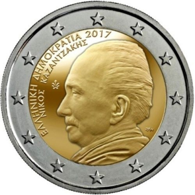 ** KREIKKA 2€ 2017 Nikos Kazantzakis pillerissä **