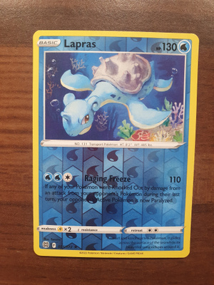 Pokemon Lapras 031/172 Reverse holo rare
