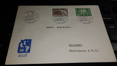 Kuopio MM 1955 Olympia merkein 26/10