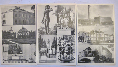 3 VANHAA Postikorttia Tampere Alavus n. 1940-l