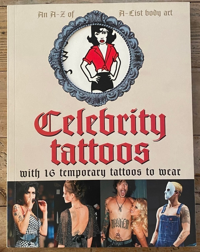 CELEBRITY TATTOOS, with 16 temporary tattoos to wear