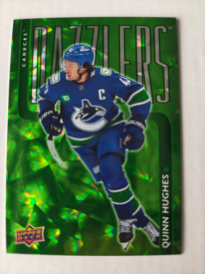 Quinn Hughes 2025-26 UD Extended Dazzlers Green