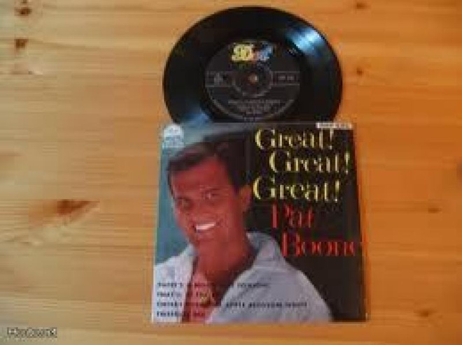 PAT BOONE : GREAT! GREAT! GREAT! EP PS orig.1961 SWE RARE
