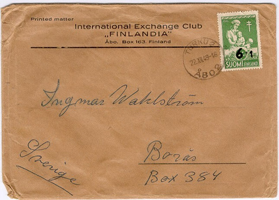 1947 tub 6/5 mk painotuotekuori Ruotsiin -49