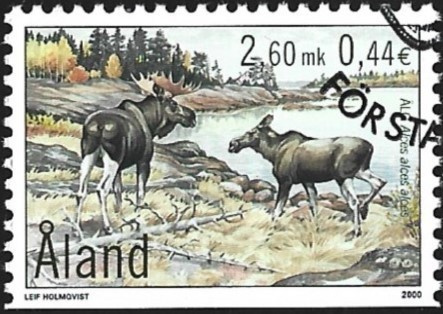 Åland 2000  ÅV 8  Hirvet  2,60 mk EP leima LaPe 173
