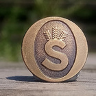 Ronssivärinen Suojeluskunta merkki. Halkaisija - 15 mm. Hyvä - pikkukuva 3